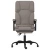 vidaXL Fauteuil de massage inclinable de bureau Taupe Tissu