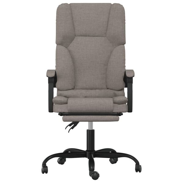 vidaXL Fauteuil de massage inclinable de bureau Taupe Tissu