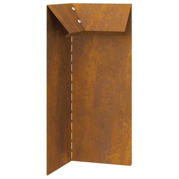 vidaXL Cl&ocirc;ture &agrave; escargots Rouill&eacute; 10 x 10 x 25 cm