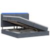 vidaXL Lit de rangement LED avec matelas Gris fonc&eacute; 200 x 200 cm
