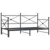 vidaXL Lit de jour avec gigogne sans matelas noir 100x200 cm acier