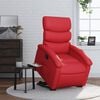 vidaXL Fauteuil inclinable Rouge Similicuir