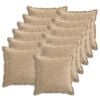 vidaXL Housse de coussin 12 pc HOUTEN Taupe 40 x 40 cm Tissu Chenille