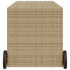vidaXL Bo&icirc;te de rangement de jardin et roues m&eacute;lange beige 283L rotin