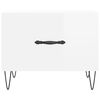 vidaXL Tables basses 2 pcs blanc brillant 50x50x40cm bois d'ingénierie