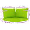vidaXL Salon de jardin 6 pcs avec coussins vert brillant