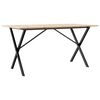 vidaXL Table à manger cadre en X 140x80x75 cm bois de pin massif acier