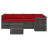 vidaXL Salon palette de jardin 6 pcs avec coussins Bois de pin massif