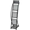 vidaXL Porte-revue 40 x 32 x 131 cm Noir A4