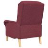 vidaXL fauteuil Rouge bordeaux 76 x 94 x 102 cm tissu