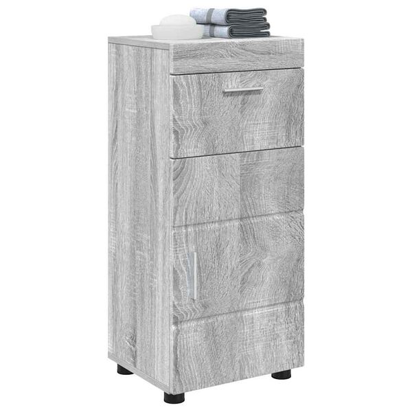 vidaXL Ensemble d'armoire de salle de bain TULUM Gris Sonoma