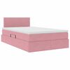 vidaXL Lit de Rangement avec matelas Rose 120 x 190 cm Velours