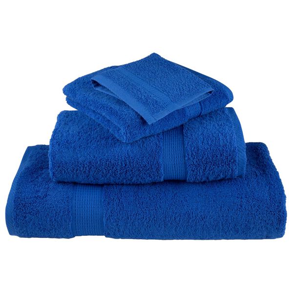 vidaXL Serviettes de bain de qualit&eacute; sup&eacute;rieure SOLUND 10 pcs bleu