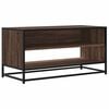 vidaXL Meuble TV ch&ecirc;ne marron 91x40x46 cm bois d'ing&eacute;nierie et m&eacute;tal