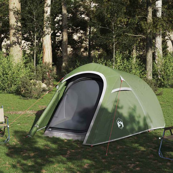 vidaXL Tente de camping tunnel 3 personnes vert imperm&eacute;able