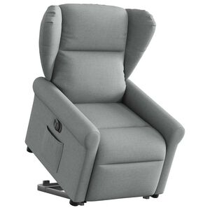 vidaXL Fauteuil inclinable &eacute;lectrique gris clair tissu