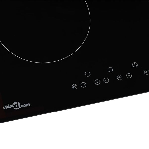 vidaXL Plaque de cuisson C&eacute;ramique 4 br&ucirc;leurs Contr&ocirc;le tactile 6000 W