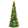 vidaXL Sapin de No&euml;l lumineux SALO 16,5 x 15,5 x 40 cm R&eacute;sine Vert