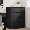 vidaXL Armoires de rangement 2 pcs Noir 80 x 48 x 105 cm