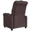 vidaXL Fauteuil inclinable Marron foncé Tissu