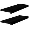 vidaXL Marches d'escalier 2 pcs brun-noir 70x25x2 cm ch&ecirc;ne massif