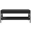 vidaXL Table basse avec LED infini noir 90x50x38 cm