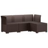 vidaXL Canap&eacute; de jardin 4 places style rotin PP Marron