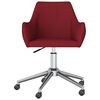 vidaXL Chaise pivotante de salle &agrave; manger Rouge bordeaux Tissu