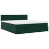 vidaXL Cadre de lit ottoman avec matelas vert fonc&eacute; 200x200 cm velours
