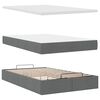vidaXL Cadre de lit ottoman avec matelas gris fonc&eacute; 120x190 cm tissu