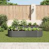 vidaXL Lit surélevé de jardin 240x80x44 cm Acier galvanisé Gris