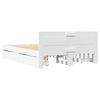 vidaXL Cadre de lit avec t&ecirc;te de lit sans matelas blanc 120x200 cm
