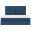 vidaXL Lit avec rangement et matelas Bleu 160 x 200 cm Polyester