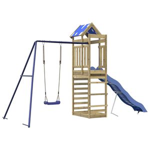 vidaXL Aire de jeux d'ext&eacute;rieur bois de pin impr&eacute;gn&eacute;