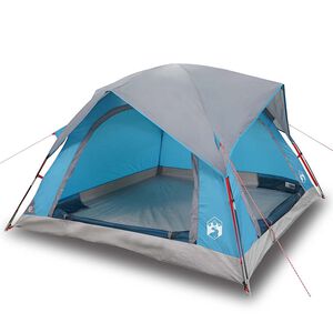 vidaXL Tente de camping de cabine 4 personnes bleu imperm&eacute;able