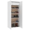 vidaXL Armoire &agrave; chaussures Blanc 80 x 35,5 x 180 cm Bois d'ing&eacute;nierie