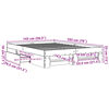 vidaXL Cadre de lit sans matelas ch&ecirc;ne sonoma 140x190 cm