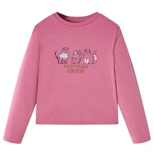 vidaXL T-shirt enfants &agrave; manches longues framboise 104