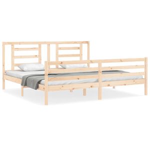 vidaXL Cadre de lit sans matelas 200x200 cm bois massif