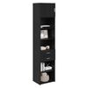 vidaXL Haut Armoire Ch&ecirc;ne noir 50 x 42,5 x 225 cm Bois d'ing&eacute;nierie