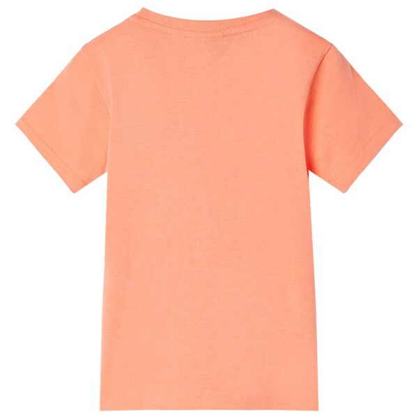 T-shirt pour enfants orange n&eacute;on 140
