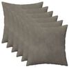 vidaXL Coussin avec oreiller HEERLEN 6 pi&egrave;ces Gris clair Velours