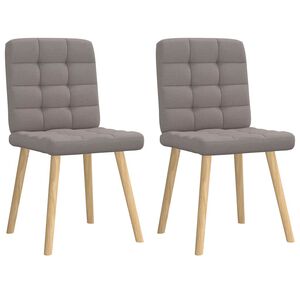 vidaXL Chaises &agrave; manger lot de 2 taupe tissu