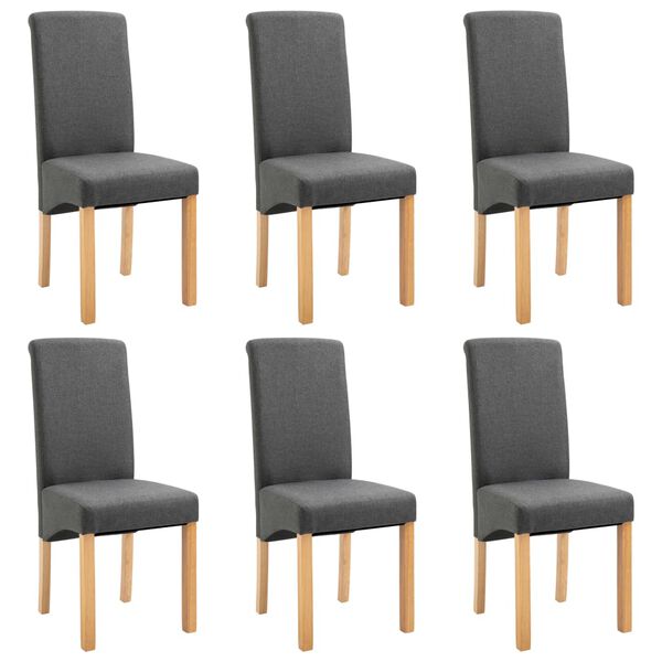vidaXL Chaises à manger lot de 6 gris tissu