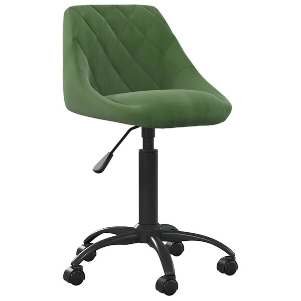 vidaXL Chaise de salle &agrave; manger Vert fonc&eacute; Velours
