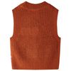 Gilet pull-over tricot&eacute; pour enfants cognac 92