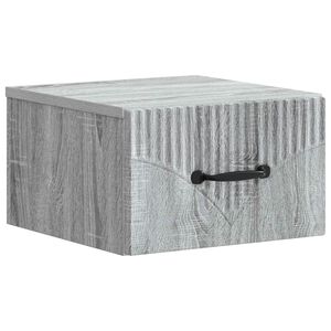 vidaXL Cabinet de chevet mural Sonoma gris 34,5 x 33 x 20 cm