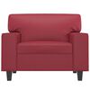 vidaXL Fauteuil Rouge bordeaux 60 cm Similicuir