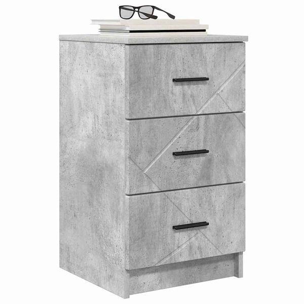 vidaXL Cabinet de chevet Gris b&eacute;ton 38 x 38 x 66 cm Bois d'ing&eacute;nierie