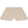 vidaXL Toit de rechange de balan&ccedil;oire beige 150/130x105/70 cm